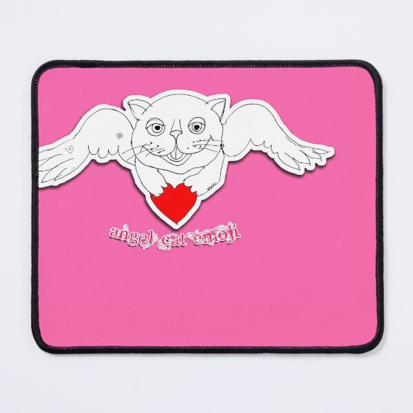 Item preview, Emoji Loving Angel Cat (Ink drawing by ACCI) designed and sold by VanyssaGraphics.