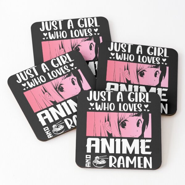 Item preview, Just A Girl Who Loves Anime & Ramen – Minimalist Anime Girl designed and sold by bella-rosa87.