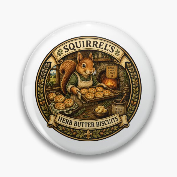Item preview, Squirrel's Herb Butter Biscuits | Cozy Woodland Bakery | Cottagecore Fantasy Squirrel designed and sold by MrDev.