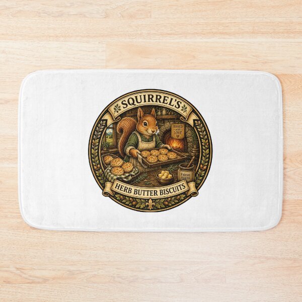 Item preview, Squirrel's Herb Butter Biscuits | Cozy Woodland Bakery | Cottagecore Fantasy Squirrel designed and sold by MrDev.