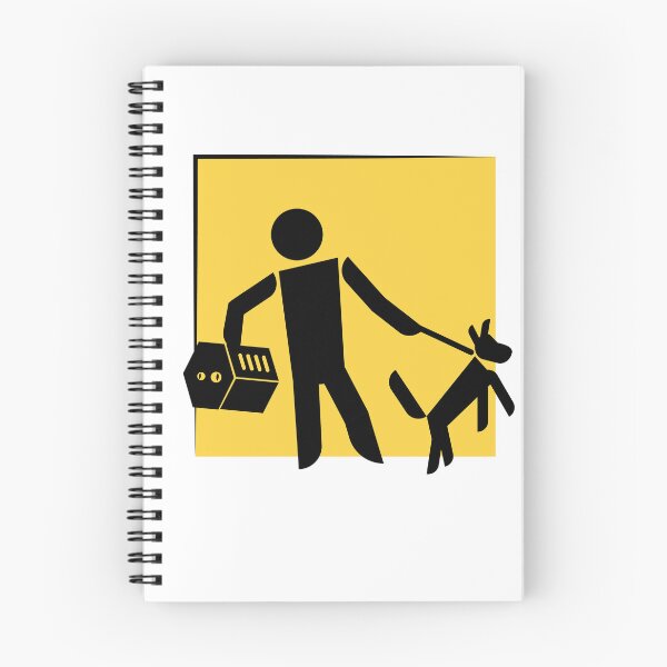 Item preview, Stick person with dog and cat (yellow) designed and sold by Ben-Schaal.