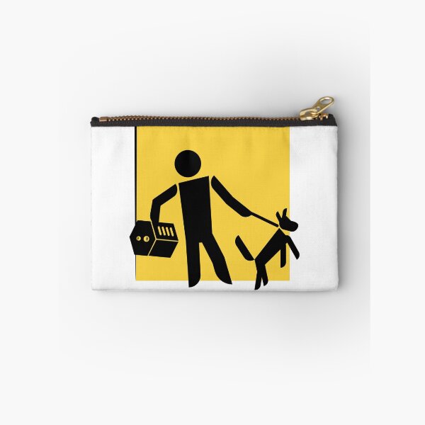 Item preview, Stick person with dog and cat (yellow) designed and sold by Ben-Schaal.