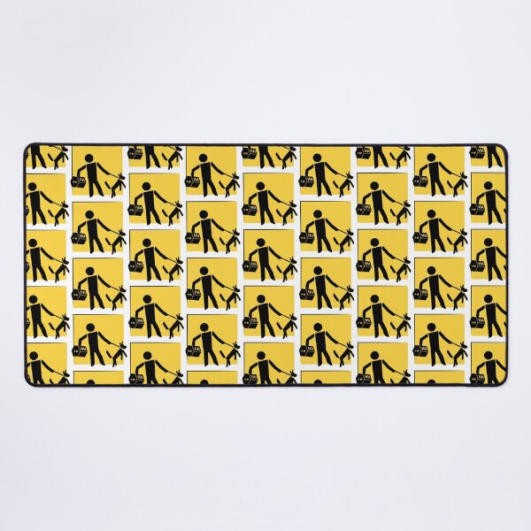 Item preview, Stick person with dog and cat (yellow) designed and sold by Ben-Schaal.