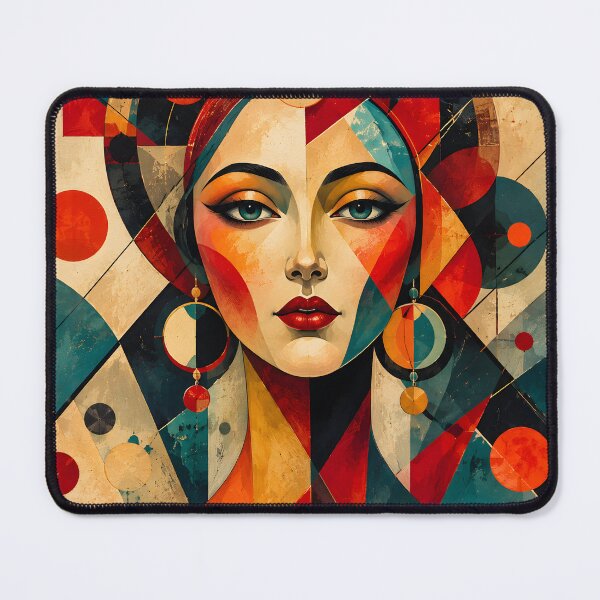 Item preview, Bold Geometric Woman Portrait – Colorful Abstract Female Face designed and sold by GutyzDesignsES.