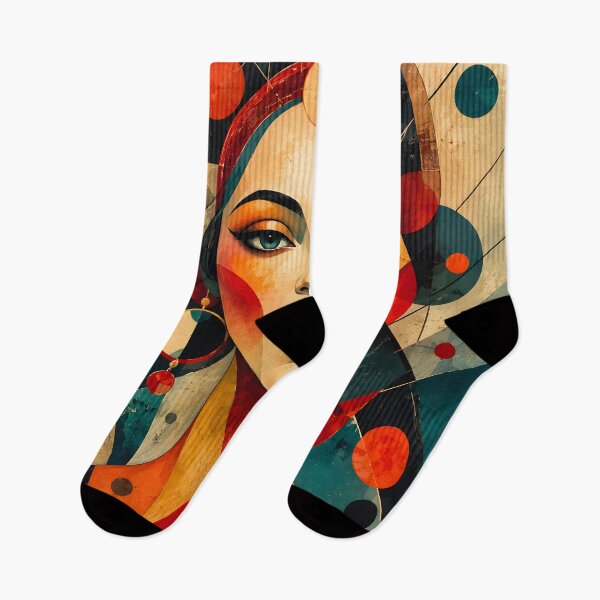 Item preview, Bold Geometric Woman Portrait – Colorful Abstract Female Face designed and sold by GutyzDesignsES.