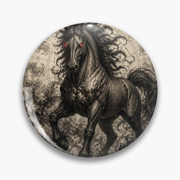 Item preview, Chinese Zodiac Demonic Horse Halloween Design designed and sold by SunnyDesign82.