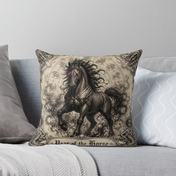 Item preview, Chinese Zodiac Demonic Horse Halloween Design designed and sold by SunnyDesign82.