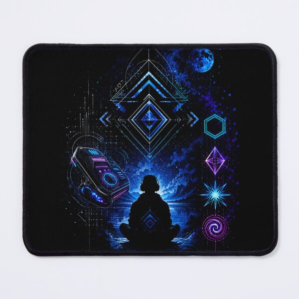 Item preview, Cosmic Gaming Odyssey | Neon Sci-Fi Galaxy Art | Futuristic Gamer Universe | Abstract Digital Illustration designed and sold by Bhaskar Digital Art.