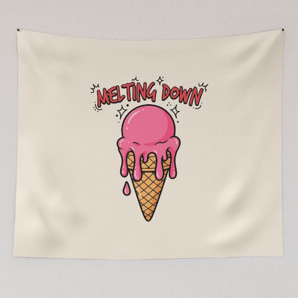 Item preview, MELTING DOWN - Funny Pink Ice Cream Cone designed and sold by Zazz Lee.