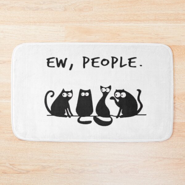 Item preview, Ew People Funny Black Cat Design For Introverts designed and sold by FloraMyst.
