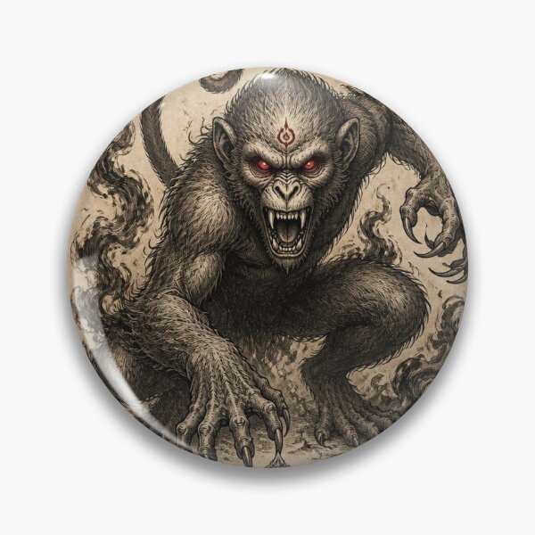 Item preview, Chinese Zodiac Demonic Monkey Halloween Design designed and sold by SunnyDesign82.