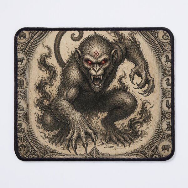 Item preview, Chinese Zodiac Demonic Monkey Halloween Design designed and sold by SunnyDesign82.