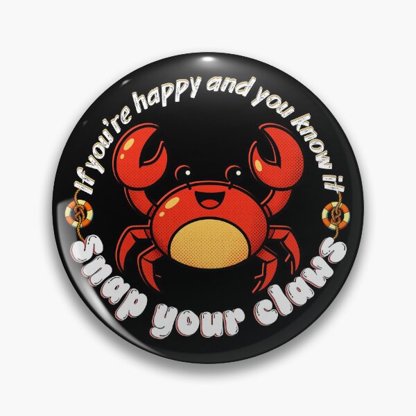 Item preview, Cute Pop Art Crab - If You're Happy and You Know It | Light Ink Version designed and sold by SunandShade.