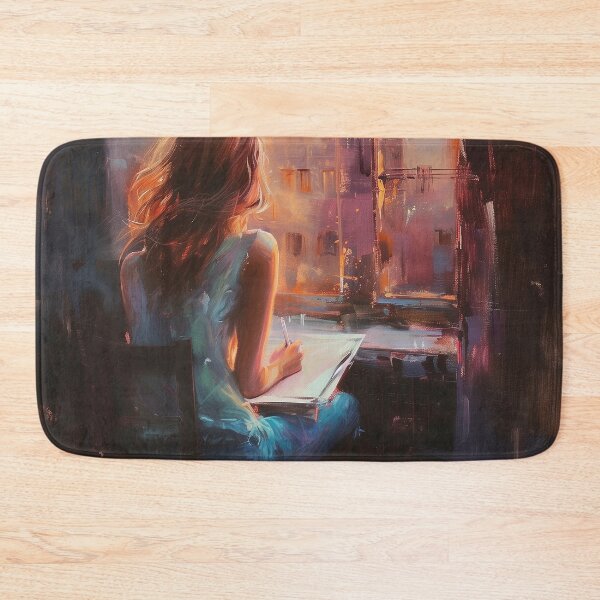 Item preview, Young Woman Sketching by the Window designed and sold by AniDragonfly.