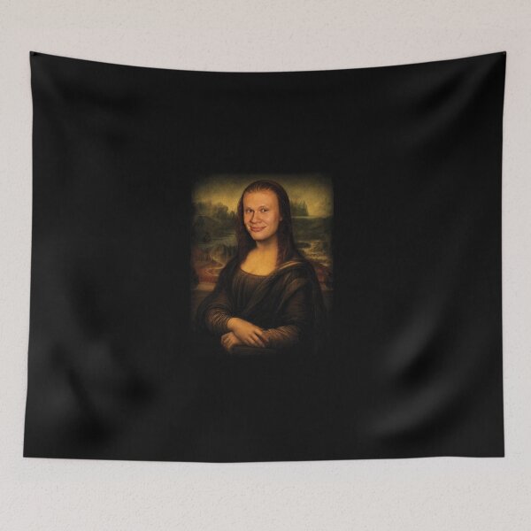 Item preview, Funny Erling Haaland Mona Lisa Meme designed and sold by littlemiscat.
