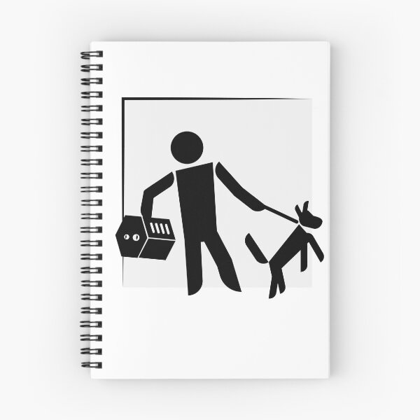 Item preview, Stick person with dog and cat (Grey/Gray) designed and sold by Ben-Schaal.
