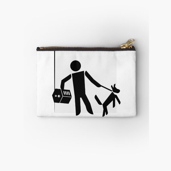 Item preview, Stick person with dog and cat (Grey/Gray) designed and sold by Ben-Schaal.
