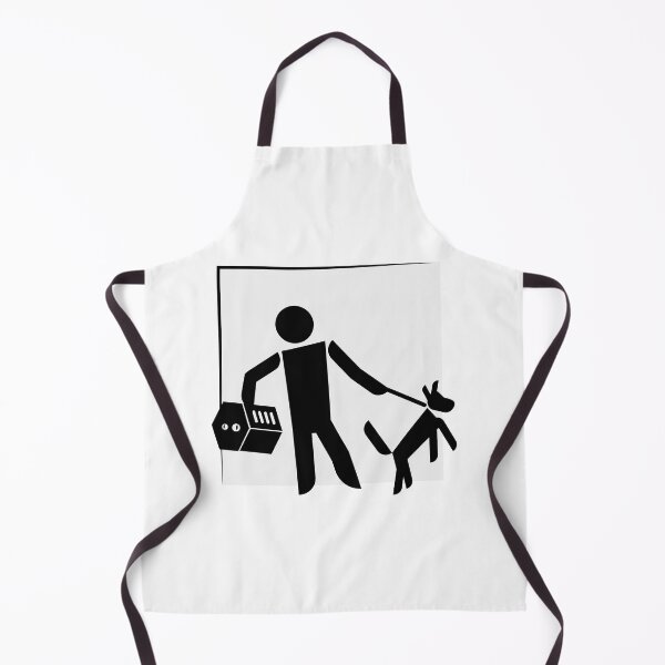 Item preview, Stick person with dog and cat (Grey/Gray) designed and sold by Ben-Schaal.