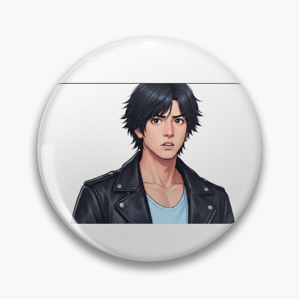 Item preview, Modern Webtoon Style Anime Man Portrait designed and sold by KaleChub.