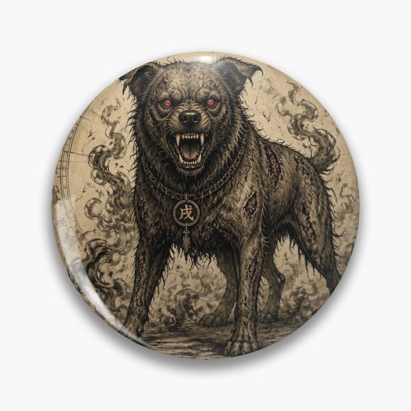 Item preview, Chinese Zodiac Demonic Dog Halloween Design designed and sold by SunnyDesign82.