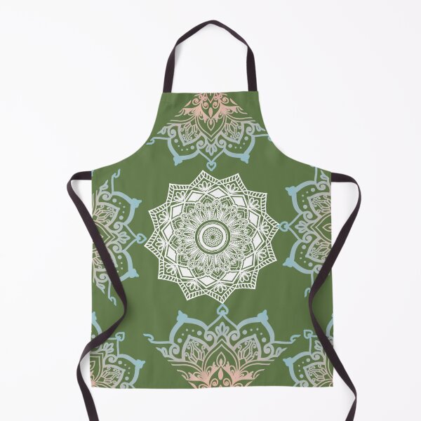Artikelvorschau, Nahtloses Boho-Mandala-Muster in Salbeigrün entworfen und verkauft von Krishnacre8.