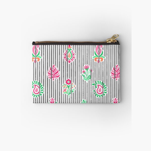 Item preview, Candy Stripe Garden - Black Cherry green designed and sold by Fabricatemyart.