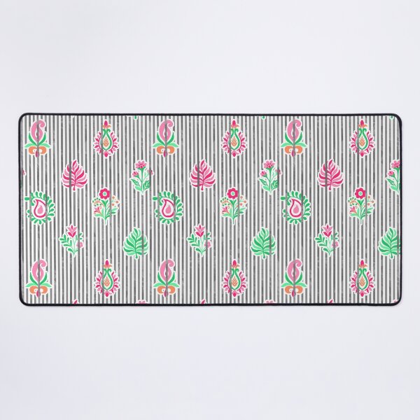 Item preview, Candy Stripe Garden - Black Cherry green designed and sold by Fabricatemyart.