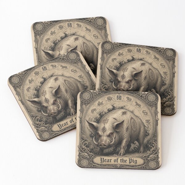 Item preview, Chinese Zodiac Demonic Pig Halloween Design designed and sold by SunnyDesign82.