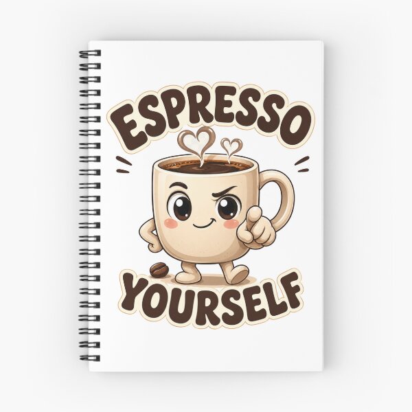 Item preview, Espresso Yourself Funny Coffee Mug Cartoon Cute Coffee Lover Pun Design designed and sold by RoPrincess.