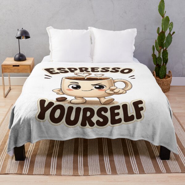 Item preview, Espresso Yourself Funny Coffee Mug Cartoon Cute Coffee Lover Pun Design designed and sold by RoPrincess.