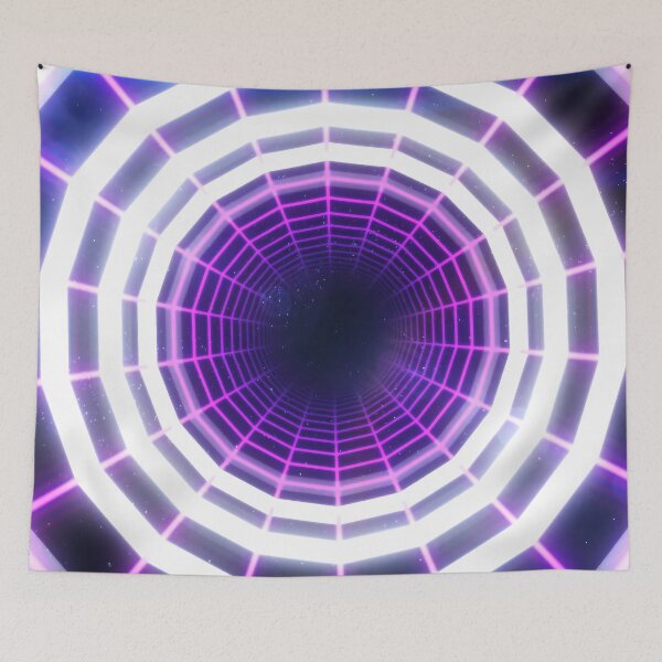 Item preview, Magenta Circular Wireframe Tunnel & Neons designed and sold by Electric Shock!! Design.