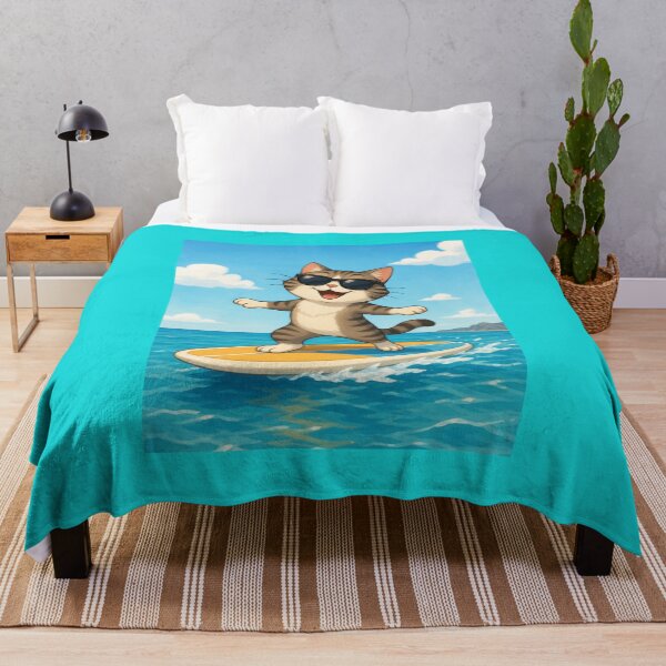Item preview, Cute Kitten on a Surfboard designed and sold by Mattigiov.