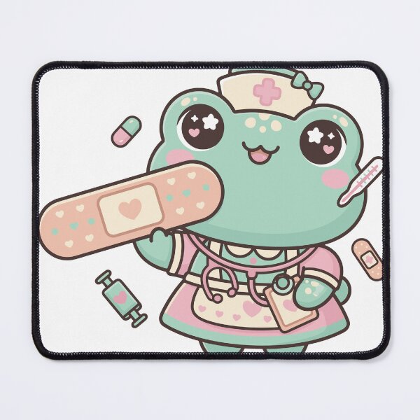 Item preview, Kawaii Nurse Frog Sticker | Cute Nurse Gift designed and sold by diegomenjivar92.