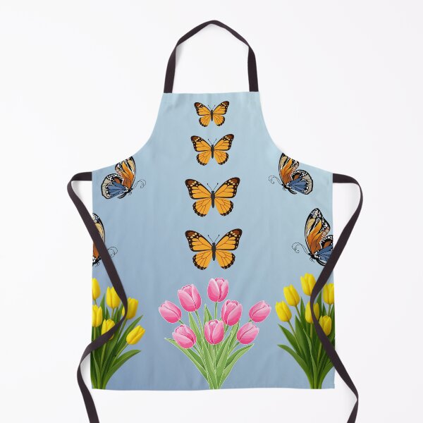 Item preview, Monarch Butterflies and Spring Tulips Bouquet designed and sold by Krishnacre8.