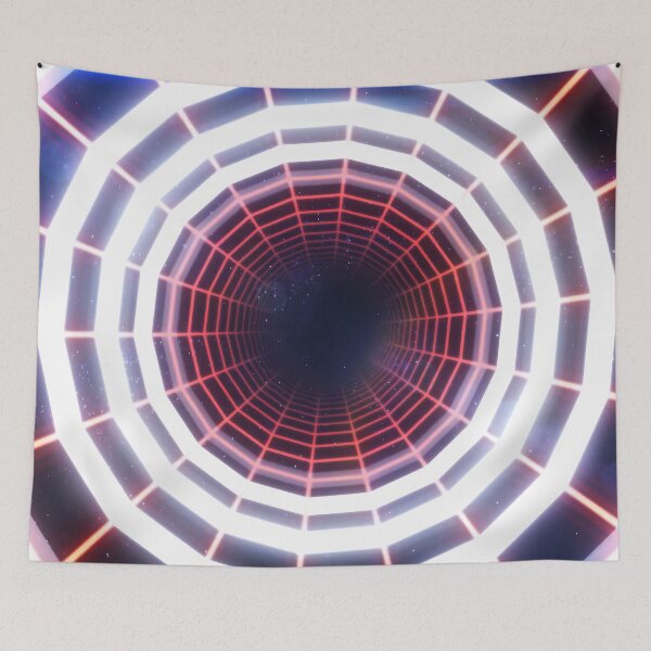 Item preview, Red Circular Wireframe Tunnel & Neons designed and sold by Electric Shock!! Design.