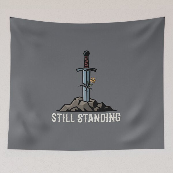 Item preview, STILL STANDING - Cracked Sword Flower Resilience designed and sold by Zazz Lee.