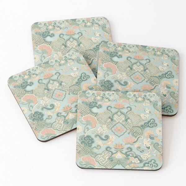 Item preview, Elegant Celadon Green Korean Dancheong All-over Seamless Pattern designed and sold by SOOstudio73.