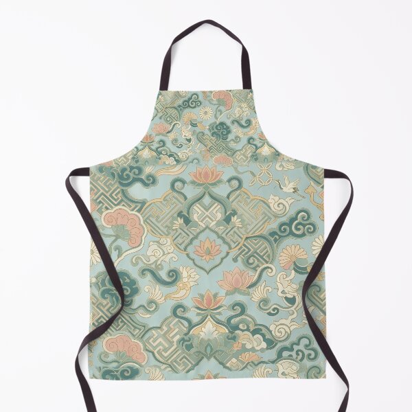 Item preview, Elegant Celadon Green Korean Dancheong All-over Seamless Pattern designed and sold by SOOstudio73.