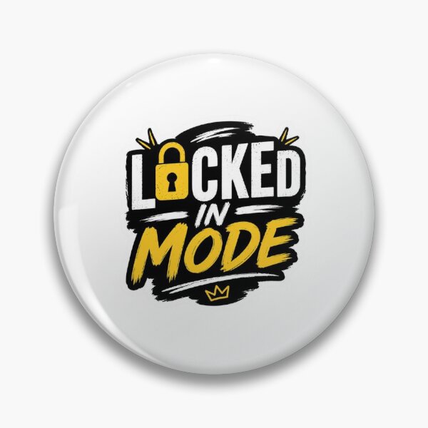 Item preview, Locked In Mode | Productivity & Focus Motivational Sticker | Bold Typography Laptop Decal designed and sold by  PixelPop Studio.