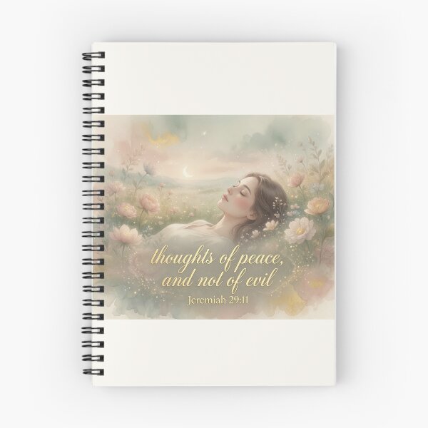 Item preview, Thoughts of Peace Jeremiah 29:11 Christian Scripture designed and sold by The Bright Beautiful Life .