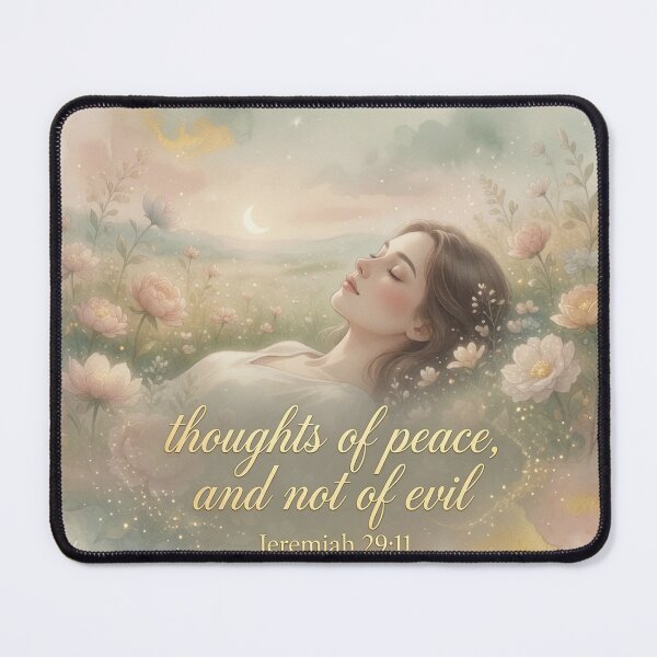 Item preview, Thoughts of Peace Jeremiah 29:11 Christian Scripture designed and sold by The Bright Beautiful Life .