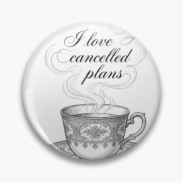 Item preview, I Love Canceled Plans Vintage Tea Cup Aesthetic Introvert Humor designed and sold by WorldShop17.