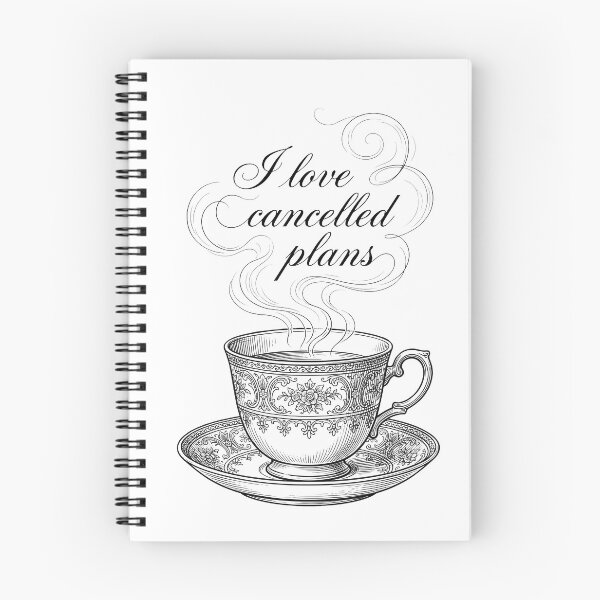 Item preview, I Love Canceled Plans Vintage Tea Cup Aesthetic Introvert Humor designed and sold by WorldShop17.