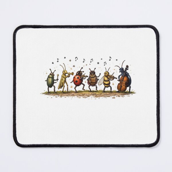 Item preview, Whimsical Bug Band Playing Musical Instruments designed and sold by WardrobeFlow.