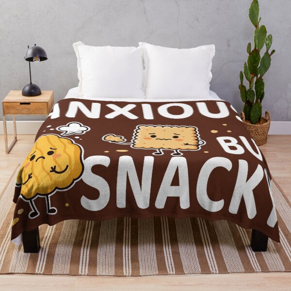 Item preview, Anxious but Snacky – Funny Snack Design with Chips and Crackers designed and sold by Skryp-art.