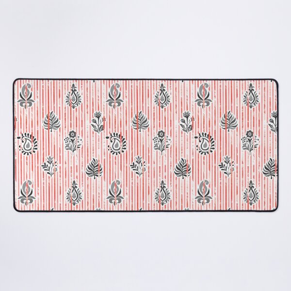Item preview, Candy Stripe Garden - Black Cherry red designed and sold by Fabricatemyart.