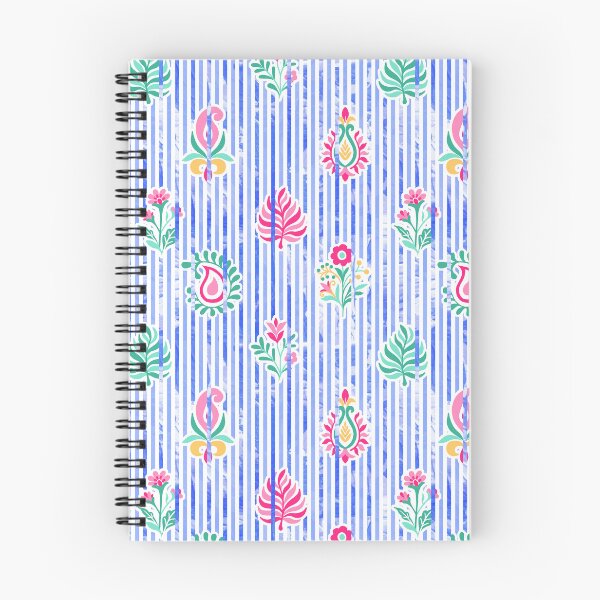Item preview, Candy Stripe Garden - Blue Cherry Jade designed and sold by Fabricatemyart.