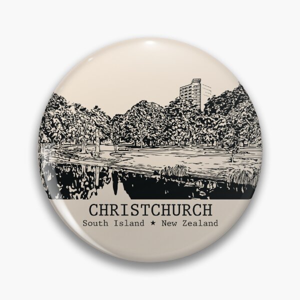 Item preview, Christchurch NZ - Vintage Ink Cityscape designed and sold by Lakeric.