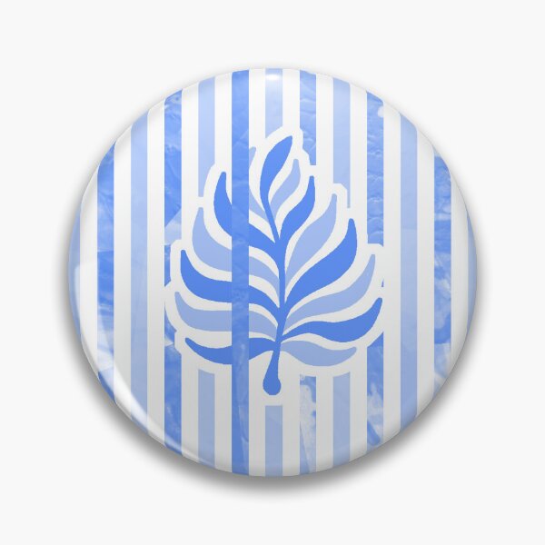 Item preview, Candy Stripe Garden - Bright Mono  Azure Blue designed and sold by Fabricatemyart.