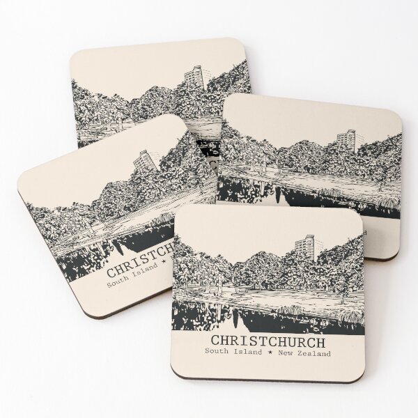 Item preview, Christchurch NZ - Vintage Ink Cityscape designed and sold by Lakeric.